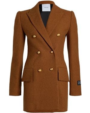 Patou Double-Breasted Blazer - Brown
