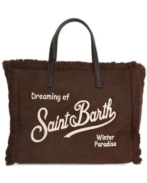MC2 Saint Barth Borsa Tote Colette A Coste Con Frange - Marrone