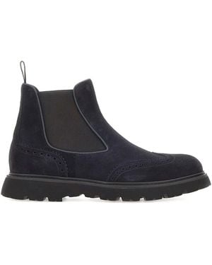Doucal's Point Suede Chelsea Boots - Blue