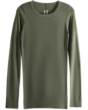 Rick Owens Long-Sleeve Ribbed T-Shirt - Green