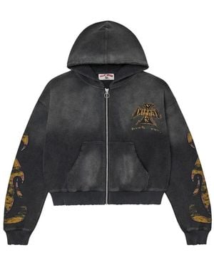 VALE FOREVER Reborn Waffle-Knit Hoodie - Black