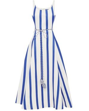 LEO LIN Serafina Striped Maxi Dress - Blue