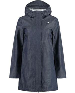 K-Way Sophiel Hooded Coat - Blue