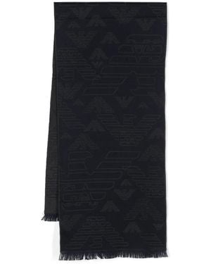 Emporio Armani Classic Scarf - Blue