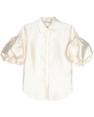 Dice Kayek Puff-Sleeve Button-Down Shirt - White
