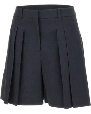 Theory Short À Design Plissé - Bleu