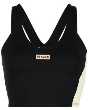 P.E Nation Sujetador deportivo con parche del logo - Negro
