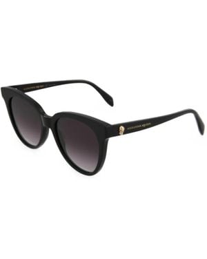 McQueen Skull-Detail Cat-Eye Sunglasses - Black