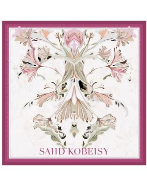Saiid Kobeisy Large Flower Scarf - Pink