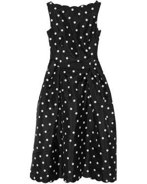 Stine Goya ポルカドット スカラップ ドレス - ブラック