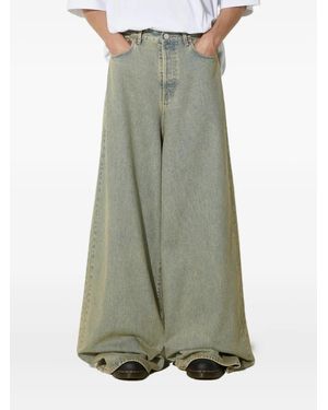 Vetements Faded Wide-Leg Jeans - Green
