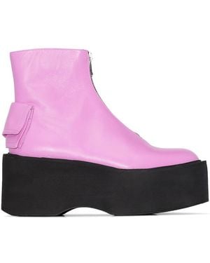 Natasha Zinko Bottines Zippées À Plateforme 80 - Multicolore