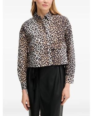 Ouí Animal-Print Shirt - Grey