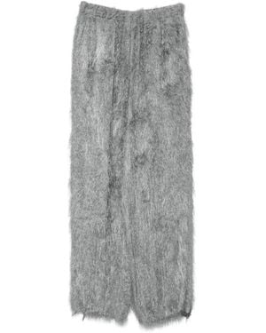 Alysi Brushed-Finish Straight-Leg Pants - Grey