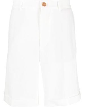 Brunello Cucinelli Pressed-Crease Bermuda Shorts - White