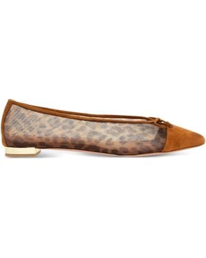 Aquazzura Leopard-Print Flats - Brown