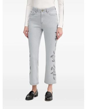 INTROPIA Jean Bonnie À Fleurs Brodées - Gray