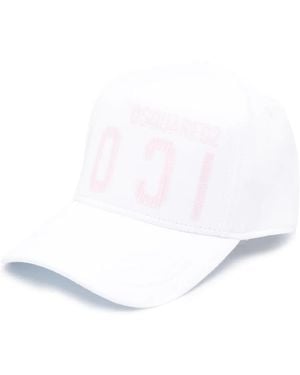 DSquared² Logo-Print Baseball Cap - White