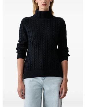 Barbour Ambleside Rollkragenpullover Mit Zopfmuster - Schwarz