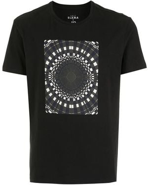 Amir Slama Graphic-Print Cotton T-Shirt - Black