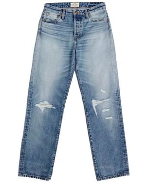 Antik Batik Distressed Straight-Leg Jeans - Blue