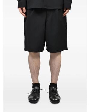 Entire studios Pleated Tailored Shorts - Black