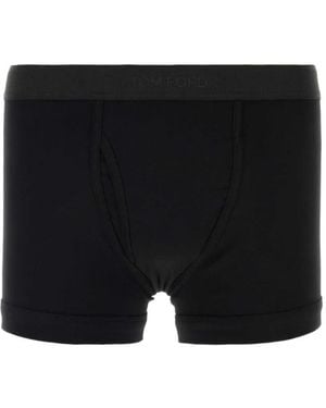 Tom Ford Logo-Waistband Boxers - Black