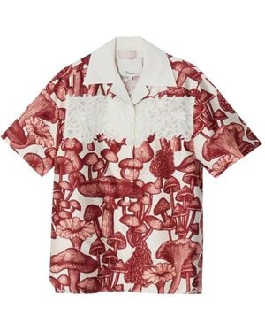 3.1 Phillip Lim Mushroom-Print Shirt - Red