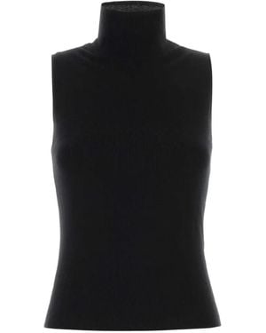 Extreme Cashmere N°502 Collo Sleeveless Top - Black