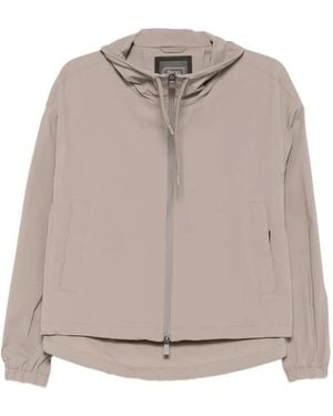 Herno Drawstring Hooded Jacket - Gray