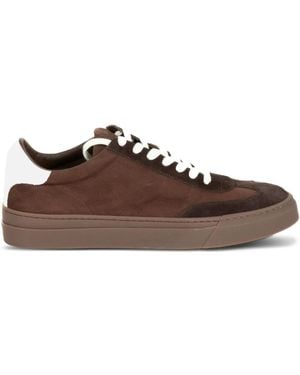 Stokton Paneled Suede Sneakers - Brown