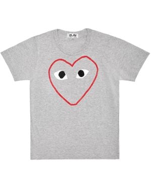 COMME DES GARÇONS PLAY T-Shirt À Imprimé Cœur - Gris