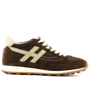 Hogan Sneakers Aus Wildleder Mit Logo-Patch - Weiß