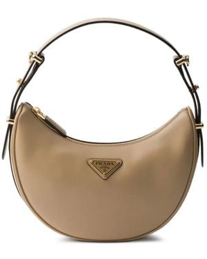 Prada Petit Sac Porté Épaule Arqué - Métallisé