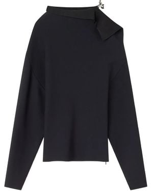 Lanvin Drape-Detail Button Blouse - Blue