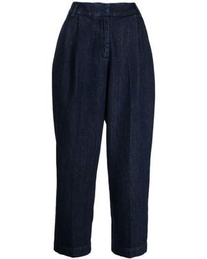 YMC Market Cropped-Hose - Blau