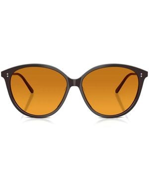 Oliver Peoples Gafas de sol con montura redonda - Marrón