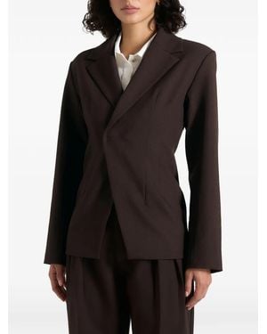 Manière De Voir Beatrice Tailored Cinched Blazer - Black