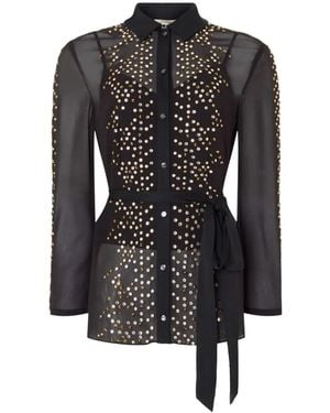 Temperley London Stud-Embellished Oberon Shirt - Black