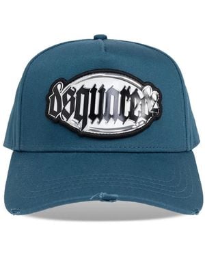 DSquared² Logo-Patch Cap - Blue