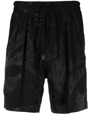 Tom Ford Leaf-Print Shorts - Black