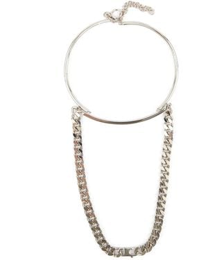 MM6 by Maison Martin Margiela Mixed Chain Necklace - White