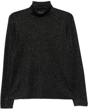 Eileen Fisher T-Shirt Manches Longues À Col Roulé - Noir
