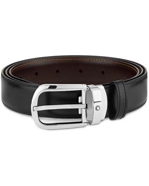 Montblanc Reversible Leather Belt - ブラック