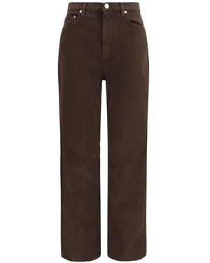 Loulou de Saison Jude Lds Straight-Leg Jeans - Brown