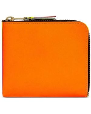 Comme des Garçons Zip-Around Leather Wallet - Orange