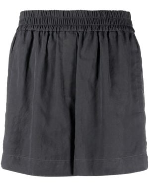 Brunello Cucinelli Beaded-Trim Relaxed Shorts - Black