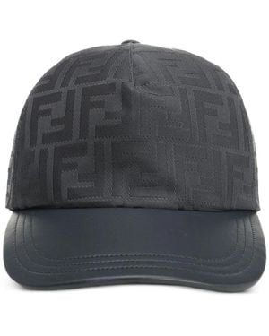 Fendi Ff-Jacquard Baseball Cap - Grey