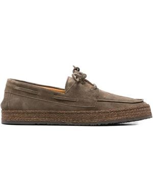 Calce Laces Flat Boat Shoes - Brown
