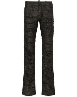 DSquared² Gold Disco Bootcut Jeans - Black
